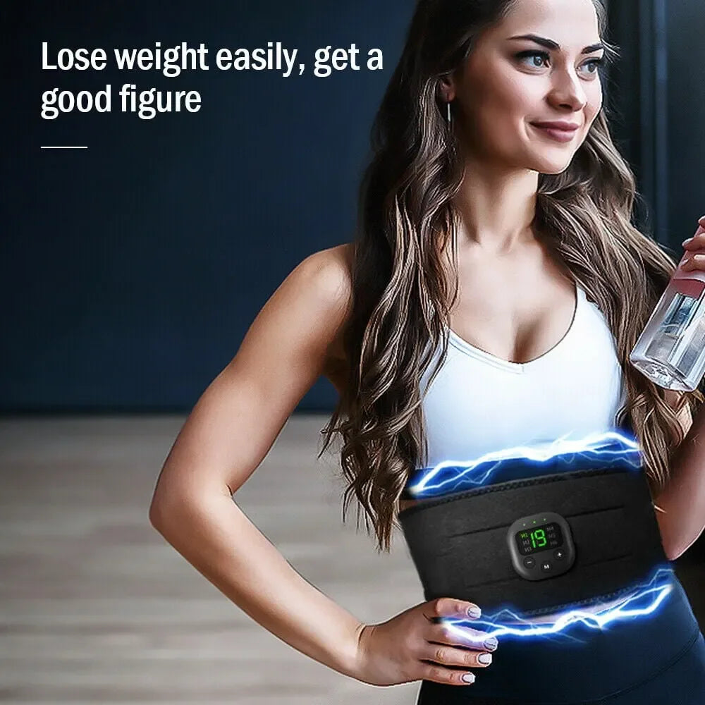 New Smart Electric EMS Muscle Stimulating Abdominal Muscle Sticker Fitness Shaping Massage Belt Graphene Belt