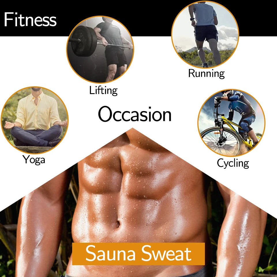 Men Slimming Body Shaper Sauna Sweat Belt Waist Trainer Corsets Belly Girdle to Lose Weight Belly Fat Burner Burning Man