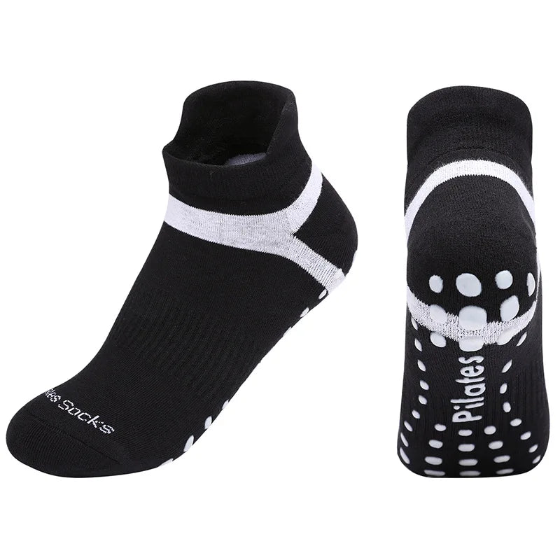Large Size Silicone Anti-slip Dance Sports Socks Cotton Breathable Ballet Pilates Yoga Socks Unisex Men Women Indoor Floor Socks