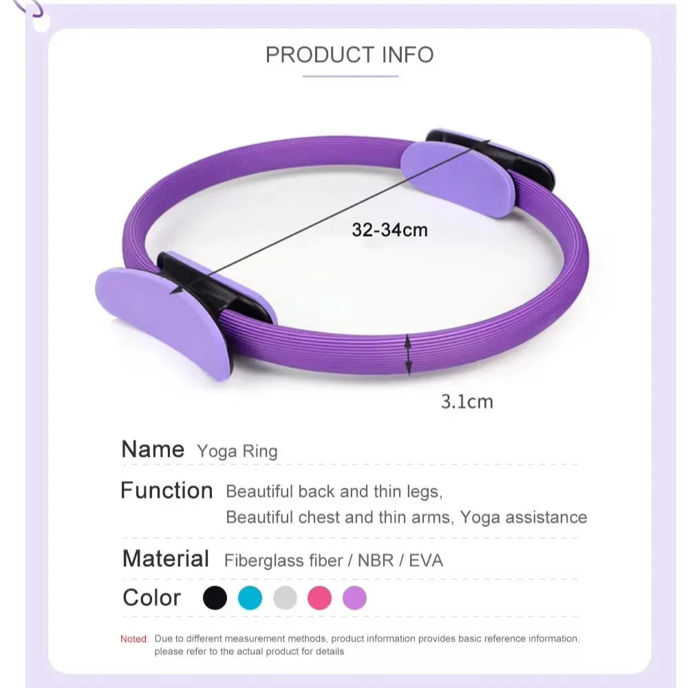 1Pcs Non-slip Yoga Pilates Resistance Ring Fitness Shaping Pelvic Floor Muscle Trainer - Essential Yoga Equipment for Sports