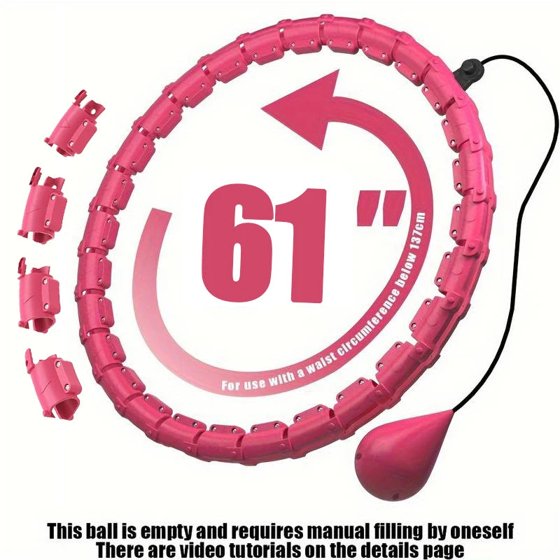 Adjustable Detachable Exercise Hoop, 2-in-1 Waist Training Fitness Pilates Hoop