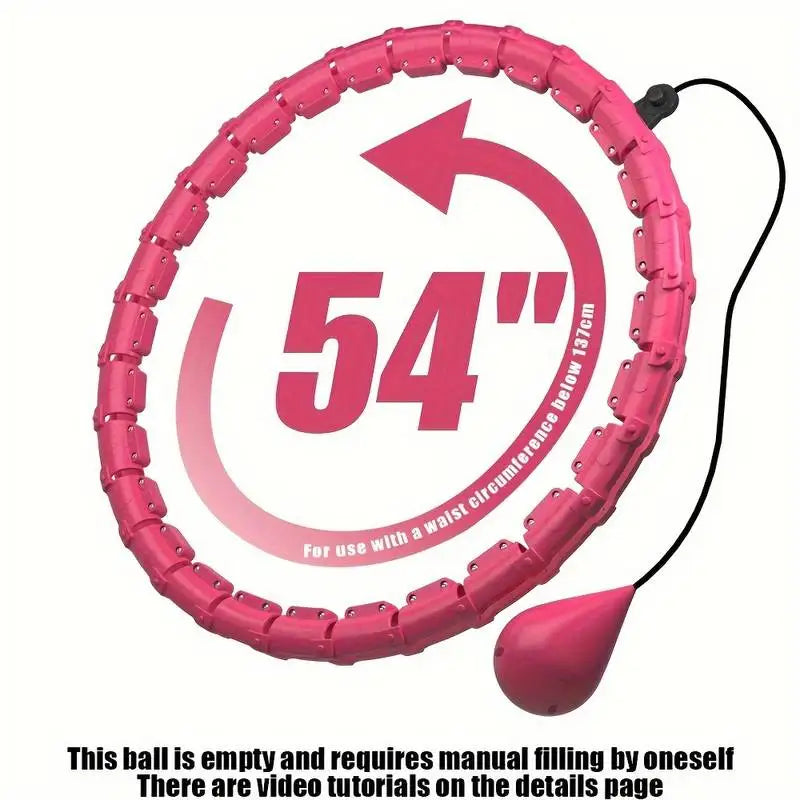 Adjustable Detachable Exercise Hoop, 2-in-1 Waist Training Fitness Pilates Hoop