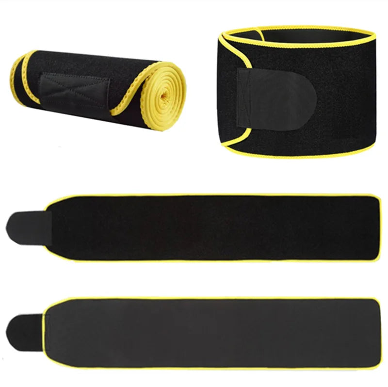 Fitness Gym Belt for Women Men Sauna Tummy Slimming Corset Sweat Waist Trainer Adjustable Body Shaper Reducing Shaping Girdles