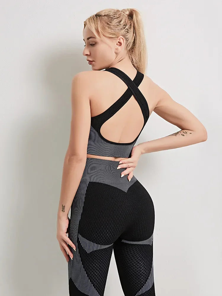 Women's Yoga Set for Gym Fitness Outfit with Zipper Long Sleeve Crop Bra Top and Leggings Separately Sold