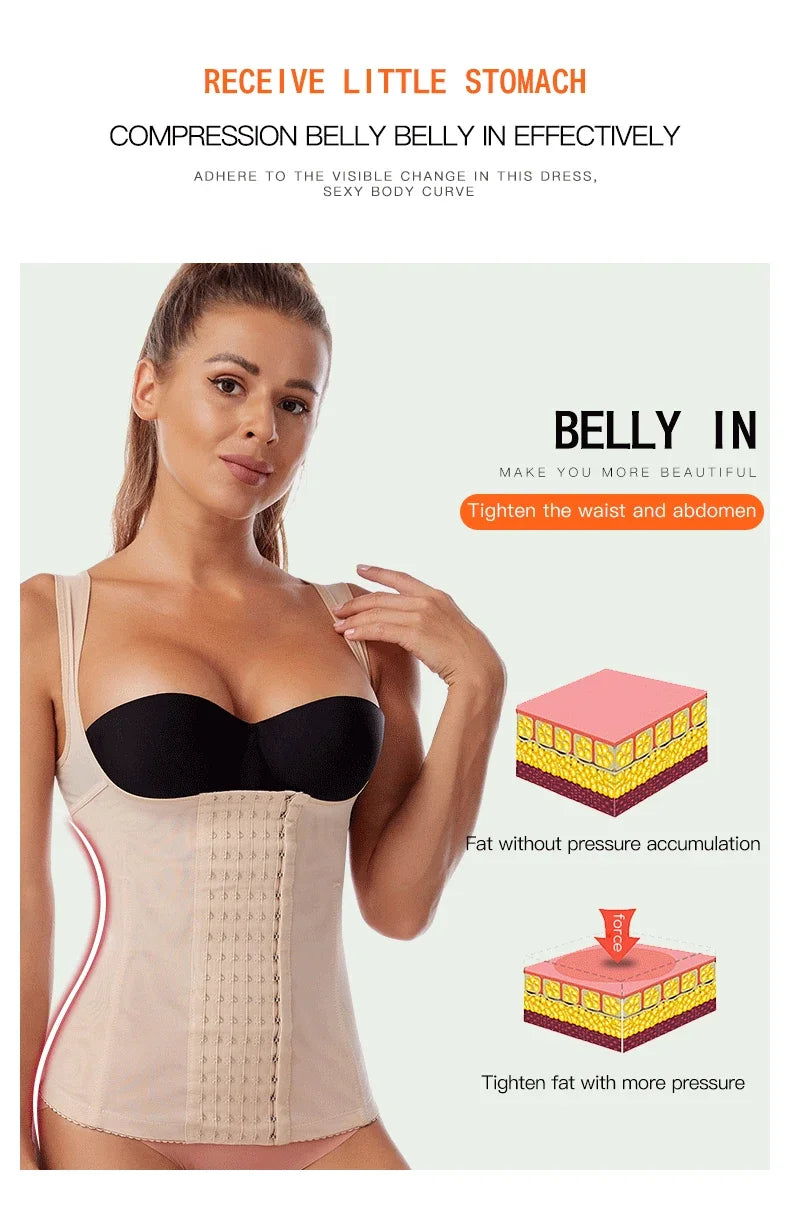 Women's Postpartum Waist Corset Slimming Sheath Tummy Top Trainer Shapewear Body Shaper for Flat Belly Support