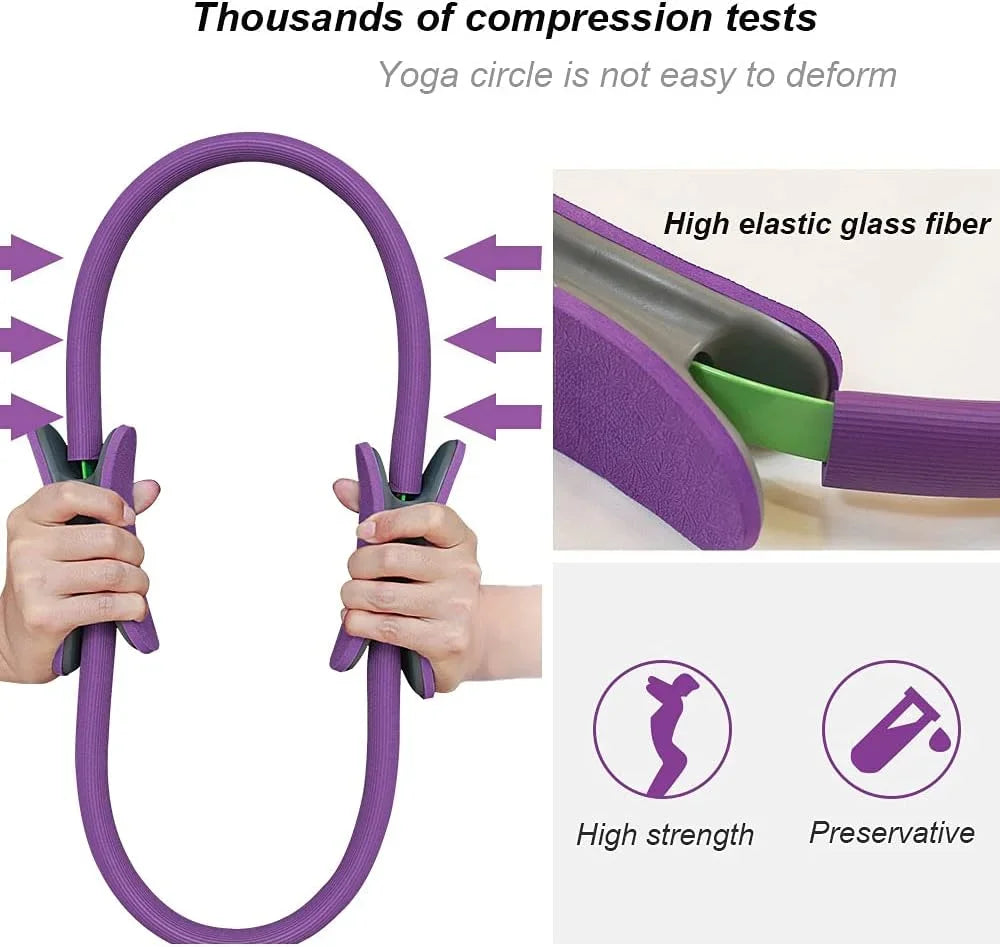 1Pcs Yoga Pilates Ring Non-slip Sports Resistance Ring Fitness Shaping Ring Pelvic Floor Muscle Training Fitness Yoga Equipment