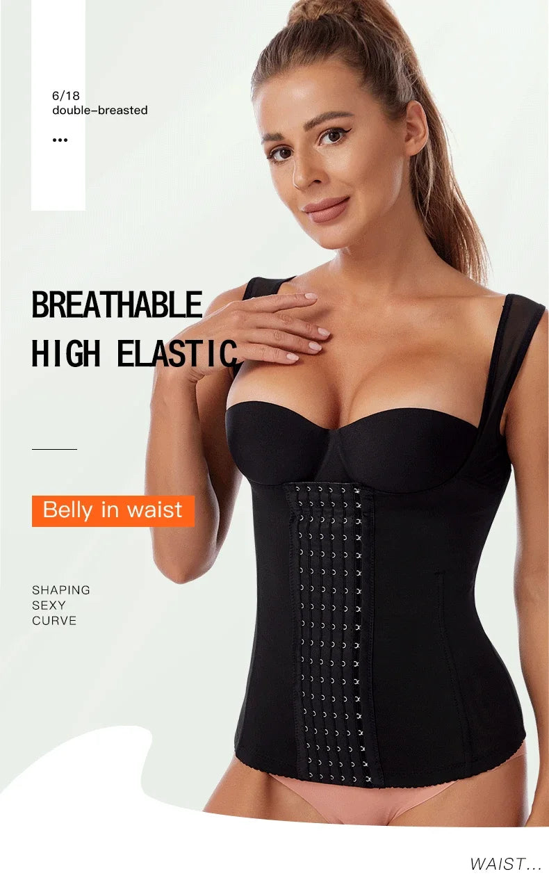 Women's Postpartum Waist Corset Slimming Sheath Tummy Top Trainer Shapewear Body Shaper for Flat Belly Support