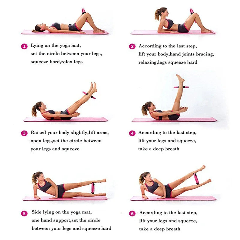 1Pcs Non-slip Yoga Pilates Resistance Ring Fitness Shaping Pelvic Floor Muscle Trainer - Essential Yoga Equipment for Sports