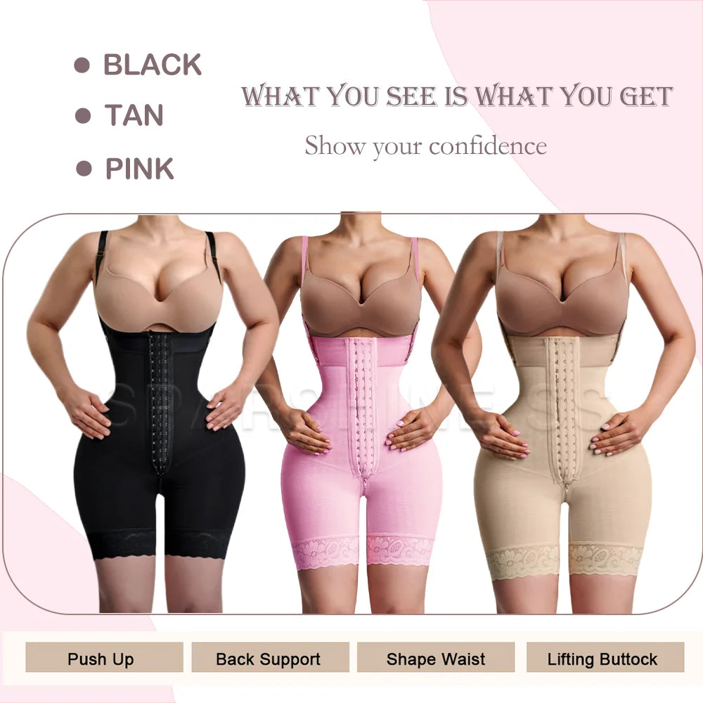 Women Body Hourglass Girdle Waist Trainer Sexy Corset Woman clothing Colombian Abdomen Flat Stomach Body Shaper Fajas Shapewear