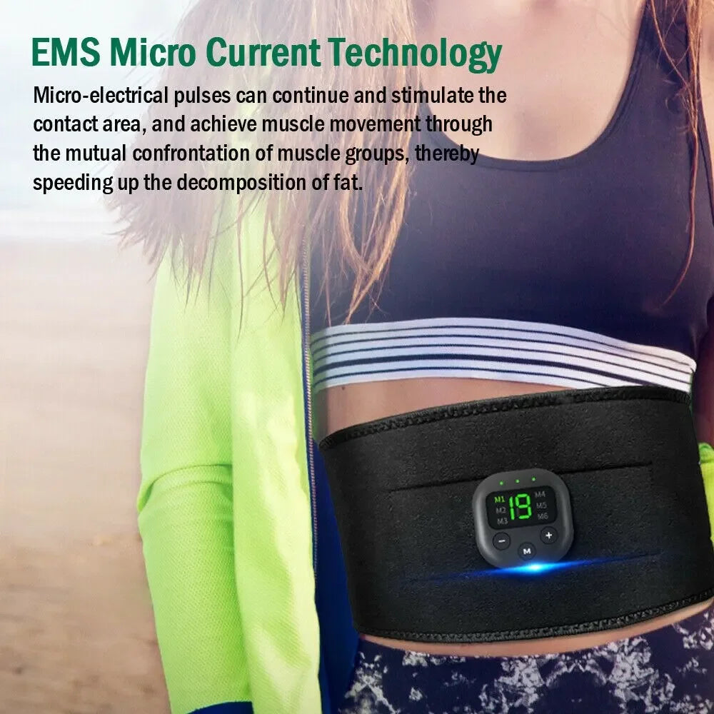 New Smart Electric EMS Muscle Stimulating Abdominal Muscle Sticker Fitness Shaping Massage Belt Graphene Belt
