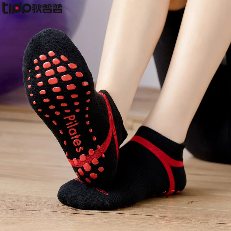 Large Size Silicone Anti-slip Dance Sports Socks Cotton Breathable Ballet Pilates Yoga Socks Unisex Men Women Indoor Floor Socks
