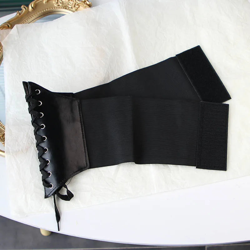 Fashion Women Corset Wide Belt Pu Leather Slimming Body Waistband Ladies Elastic High Waist Belt Gothic Dress Girdle