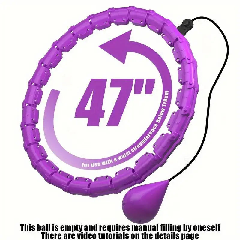 Adjustable Detachable Exercise Hoop, 2-in-1 Waist Training Fitness Pilates Hoop