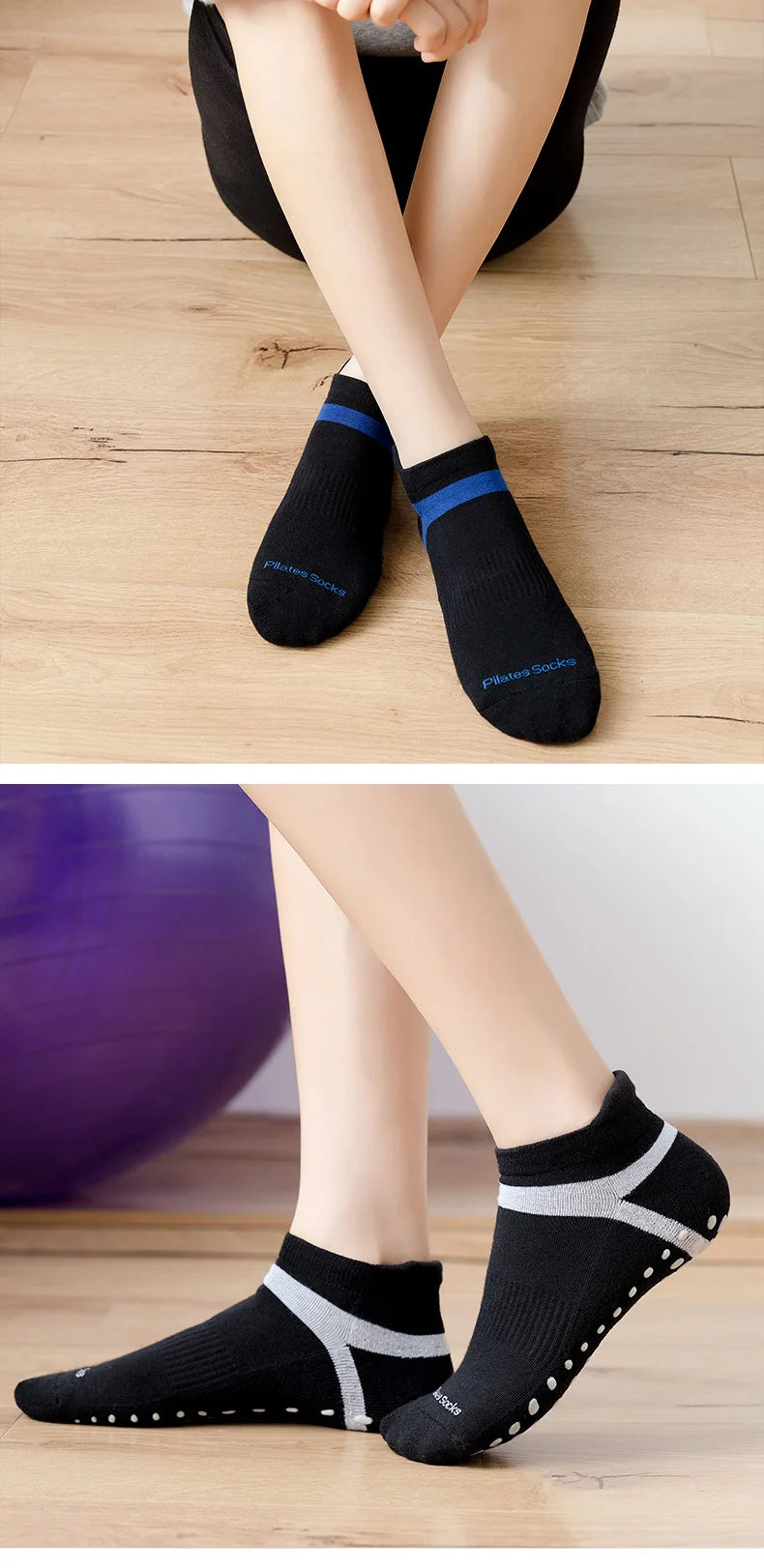 Large Size Silicone Anti-slip Dance Sports Socks Cotton Breathable Ballet Pilates Yoga Socks Unisex Men Women Indoor Floor Socks