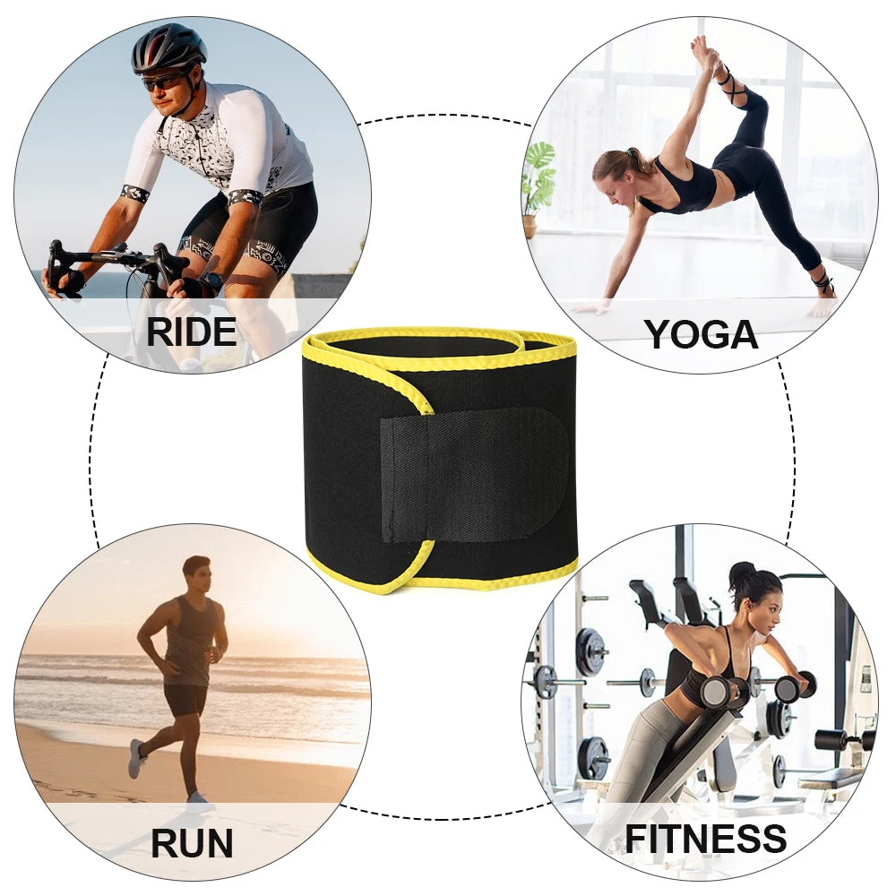 Fitness Gym Belt for Women Men Sauna Tummy Slimming Corset Sweat Waist Trainer Adjustable Body Shaper Reducing Shaping Girdles