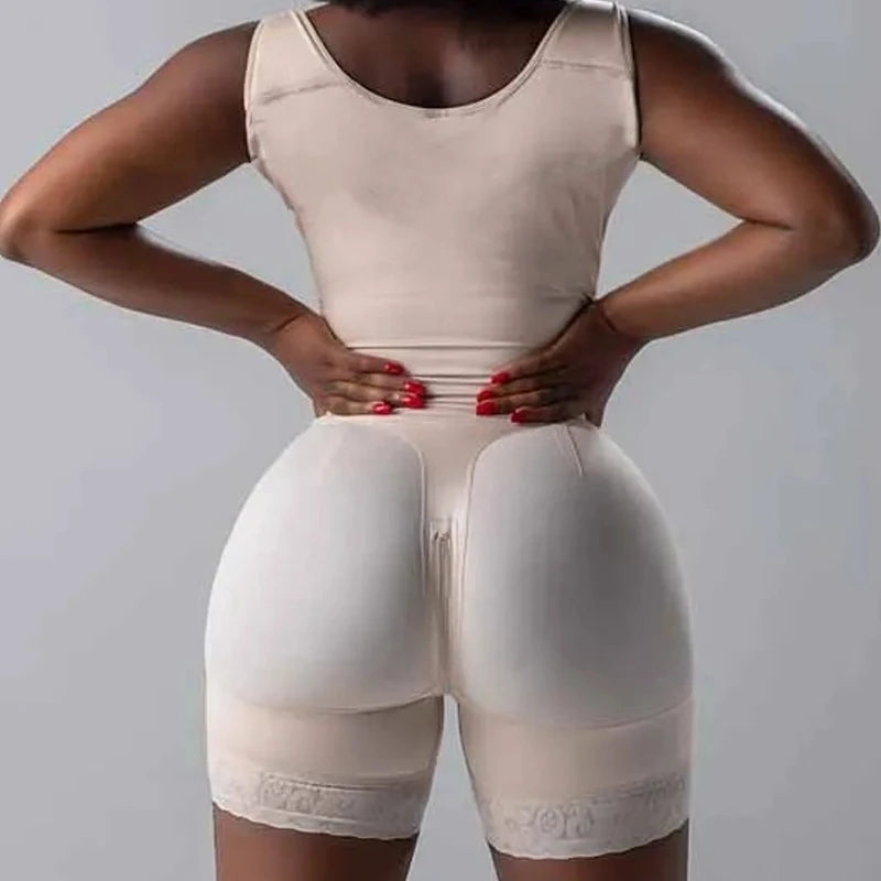 Full Body Fajas Colombianas Shaper High Compression Shapewear Girdle With Brooches Bust For Postpartum Slimming Sheath Belly