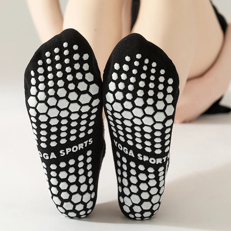 Socks Anti-slip Professional Sports Running Socks Men Women Cotton Short Yoga Pilates Socks Indoor Dance Fitness Floor Socks