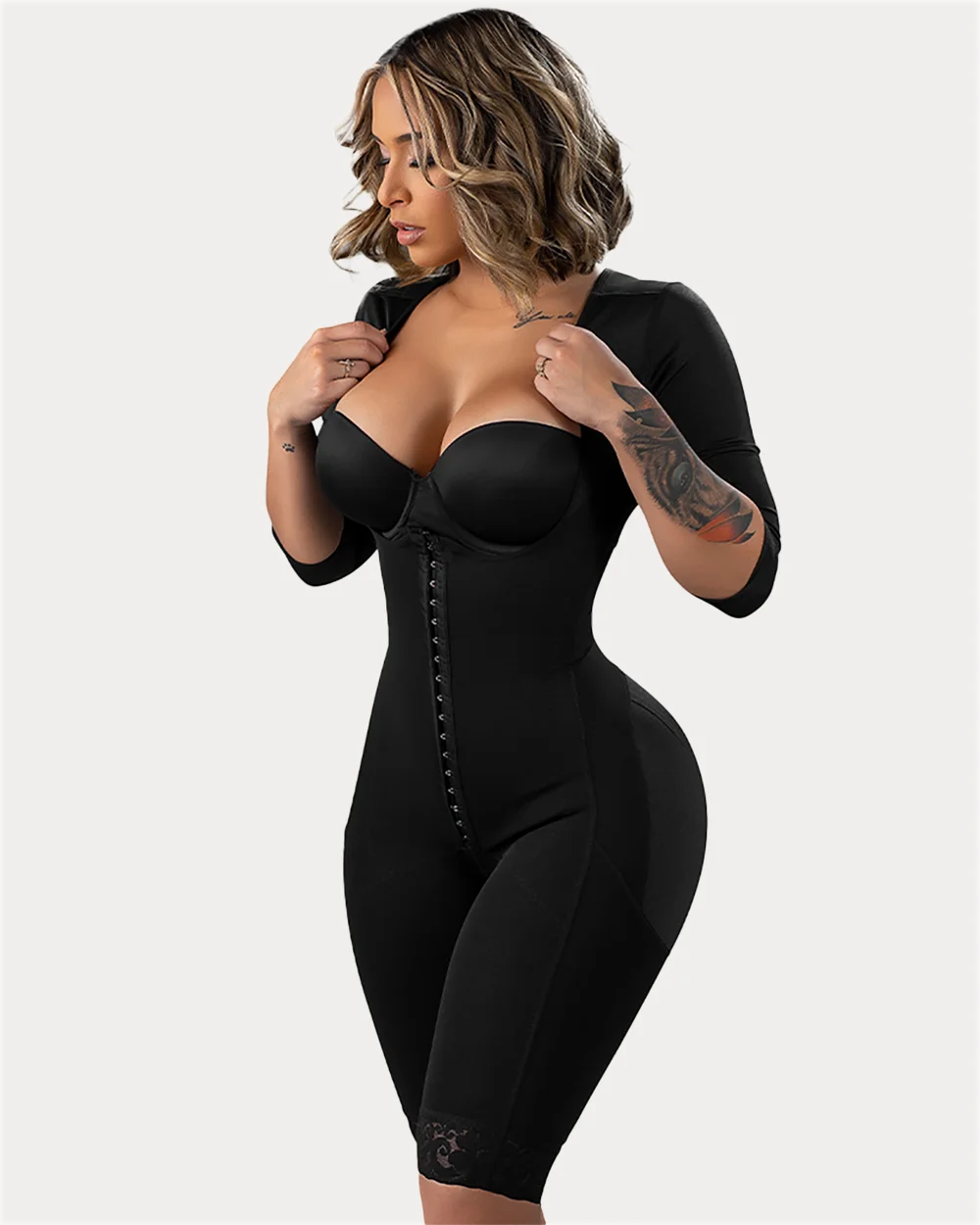 Women'S Underwear Post-Surgery Fajas Colombianas | With Sleeves Reducing And Shaping Postpartum Girdle