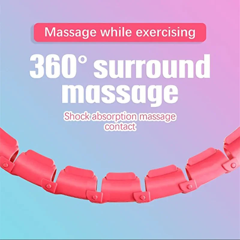 Adjustable Detachable Exercise Hoop, 2-in-1 Waist Training Fitness Pilates Hoop