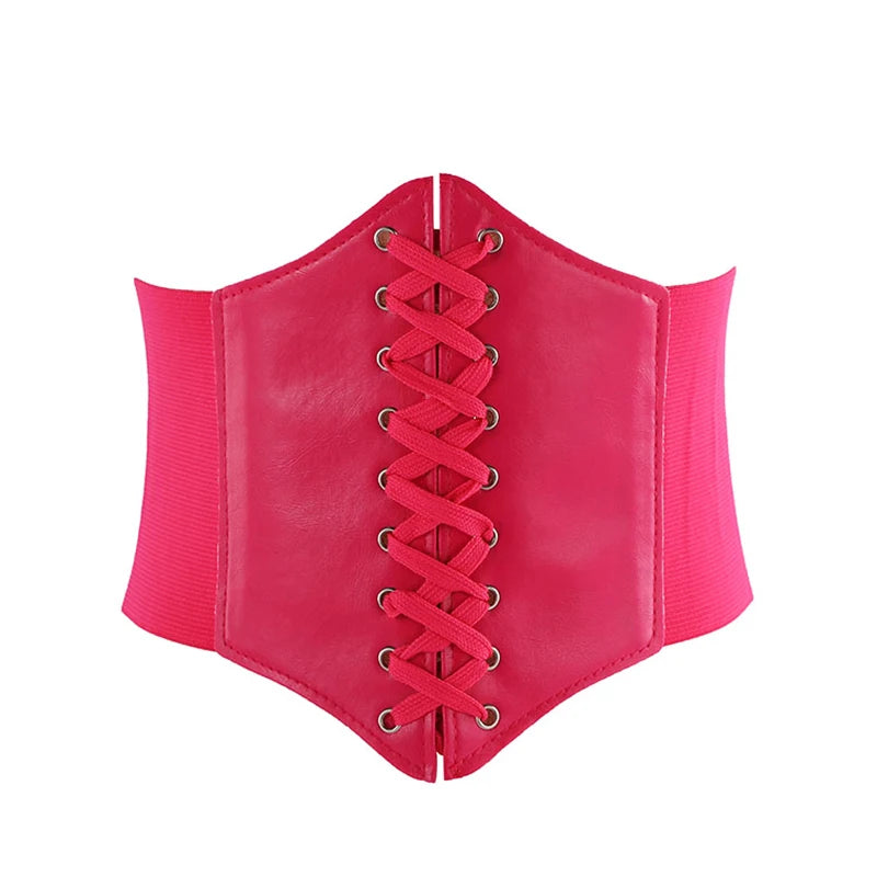 Women's Corset Body Shapewear Sexy Wide Leather Belt Cummerbunds Strap Belts for Women High Waist Slimming Corsets and Bustiers