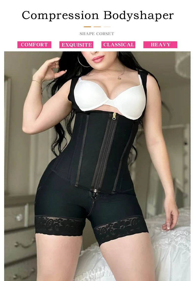 High Compression Postpartum Girdle Shaper for Women Abdomen Control Waist Trainer Colombian Style Shapewear