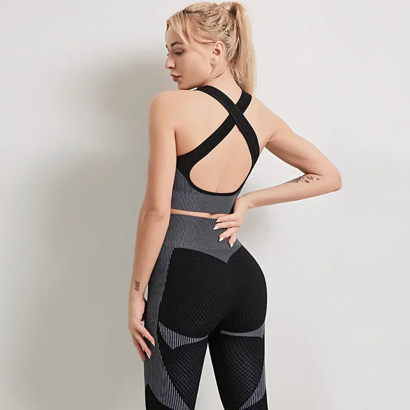 Women's Yoga Set for Gym Fitness Outfit with Zipper Long Sleeve Crop Bra Top and Leggings Separately Sold