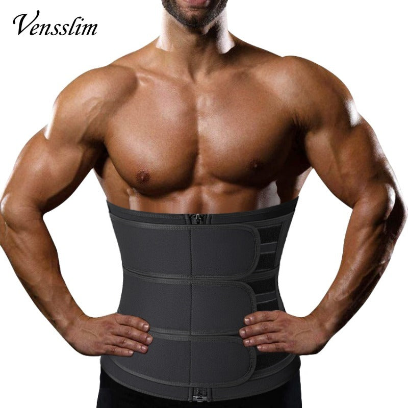 Men Waist Trainer Corset Slimming Belt Weight Loss Body Shaper Abdominal Trimmer Sweat Fat Burner Belly Girdle