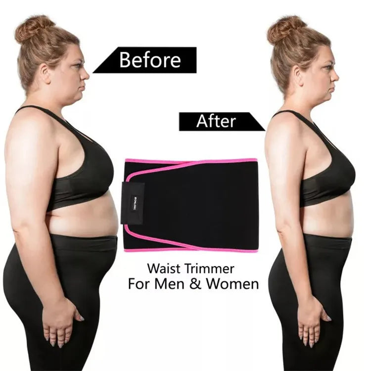 Fitness Gym Belt for Women Men Sauna Tummy Slimming Corset Sweat Waist Trainer Adjustable Body Shaper Reducing Shaping Girdles
