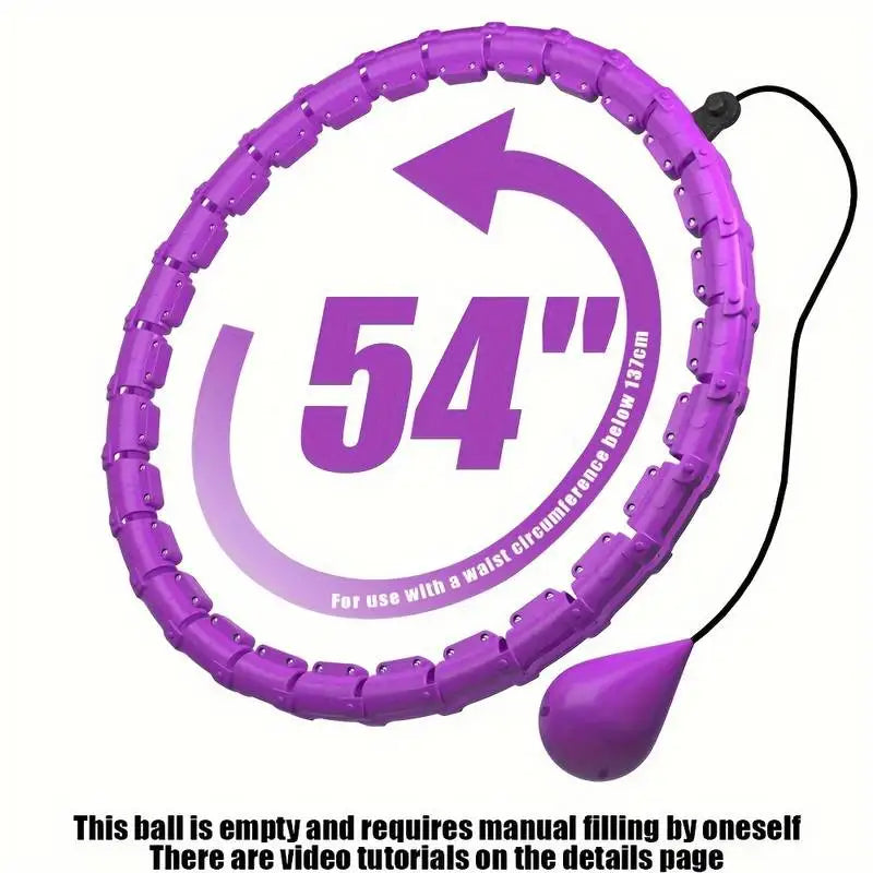 Adjustable Detachable Exercise Hoop, 2-in-1 Waist Training Fitness Pilates Hoop