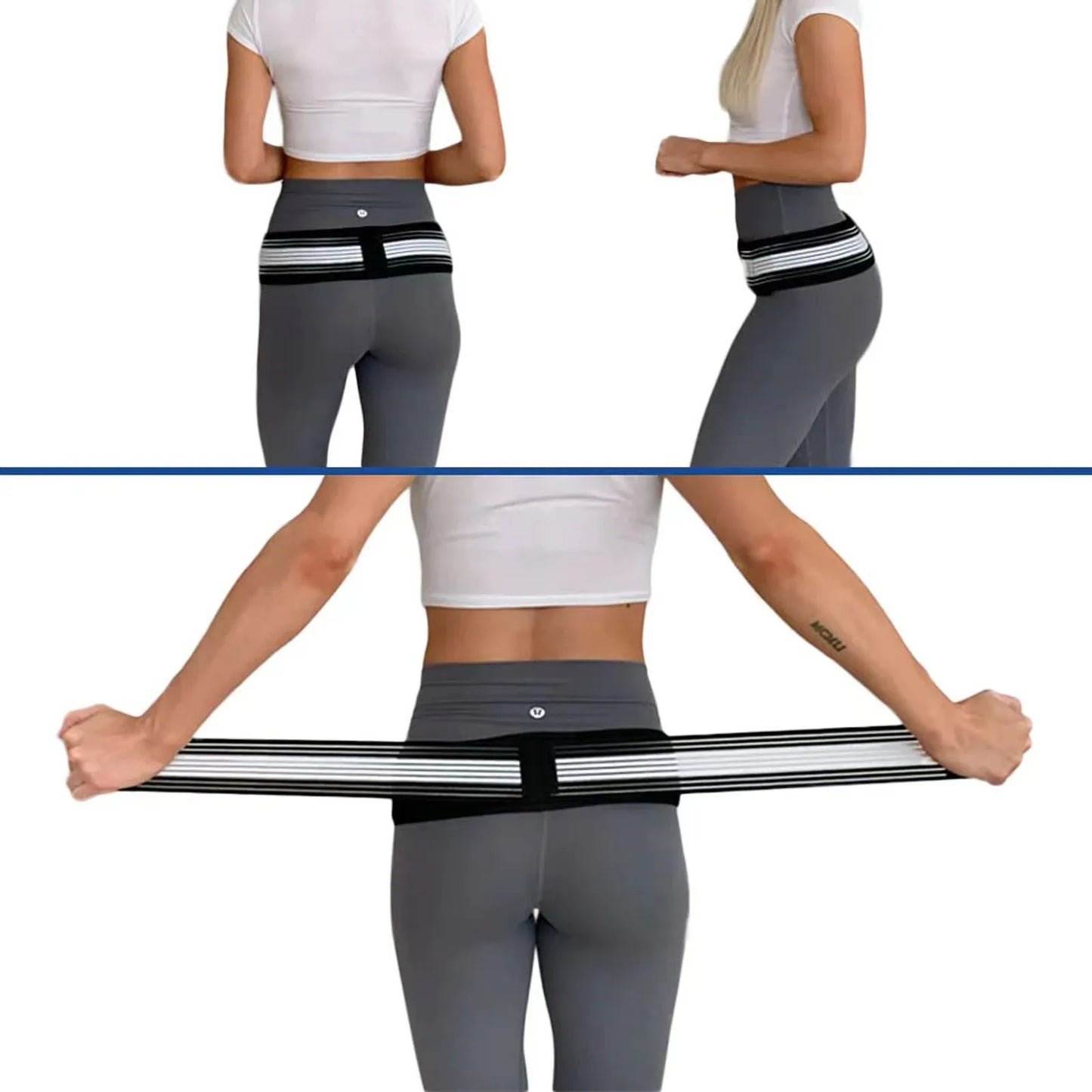 Sacroiliac SI Joint Hip Belt Lower Back Support Brace for Hip Pain Relief Pelvic Stability Chiropractic Care