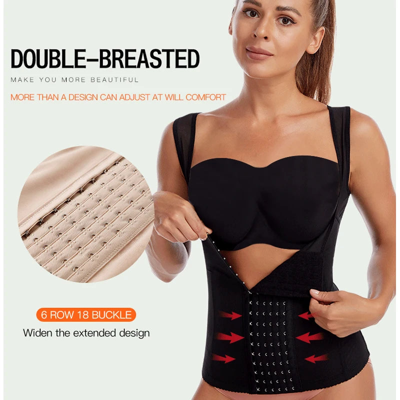 Women's Postpartum Waist Corset Slimming Sheath Tummy Top Trainer Shapewear Body Shaper for Flat Belly Support
