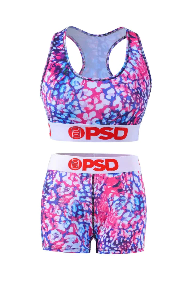 Fashion Sports Lingerie Set Women's Plus Size Bra Sexy Two Piece Tank Top And Boxer Set Comfortable Underwear Suit