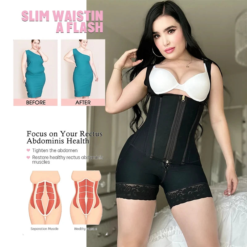 High Compression Postpartum Girdle Shaper for Women Abdomen Control Waist Trainer Colombian Style Shapewear