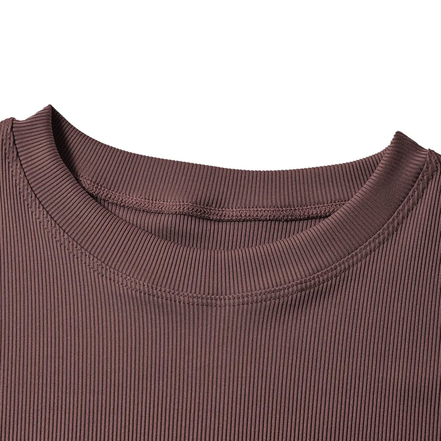 Women's Ribbed Lounge Wear 2 Piece Set Casual Summer Outfit Sleeve Top with Elastic Leggings Junior Size Eye Catching Solid Color