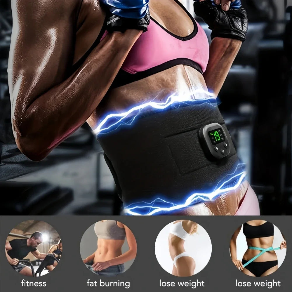 New Smart Electric EMS Muscle Stimulating Abdominal Muscle Sticker Fitness Shaping Massage Belt Graphene Belt