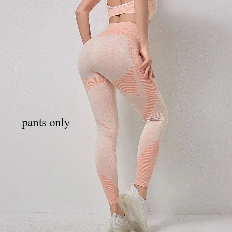 Women's Yoga Set for Gym Fitness Outfit with Zipper Long Sleeve Crop Bra Top and Leggings Separately Sold