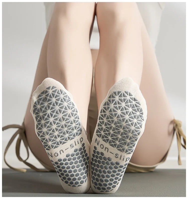 Women High Quality Yoga Socks Women Silicone Backless Non-slip Pilates Grip Low-ankle Sock Ballet Dance Sports Socks