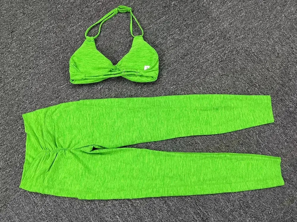 Eye Catching Yoga Set for Women 2PCS with Shorts Crop Top Sports Bra Gym Fitness Tracksuit for Running