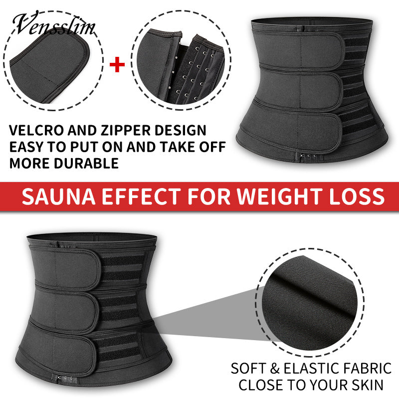 Men Waist Trainer Corset Slimming Belt Weight Loss Body Shaper Abdominal Trimmer Sweat Fat Burner Belly Girdle