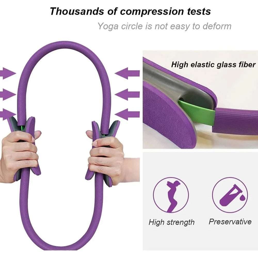 1Pcs Non-slip Yoga Pilates Resistance Ring Fitness Shaping Pelvic Floor Muscle Trainer - Essential Yoga Equipment for Sports