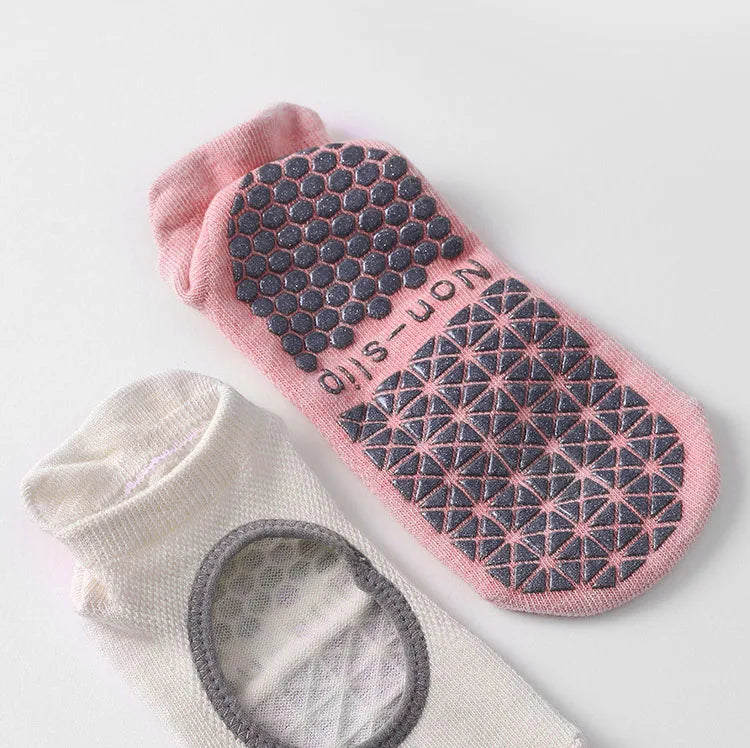 Women High Quality Yoga Socks Women Silicone Backless Non-slip Pilates Grip Low-ankle Sock Ballet Dance Sports Socks