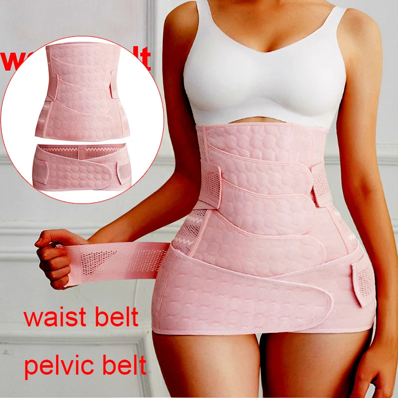 Postpartum Recovery Belt Women's Pregnancy Belly Band Support Girdle Waist Trainer Shapewear for Tummy Control Back Support Body Shaping