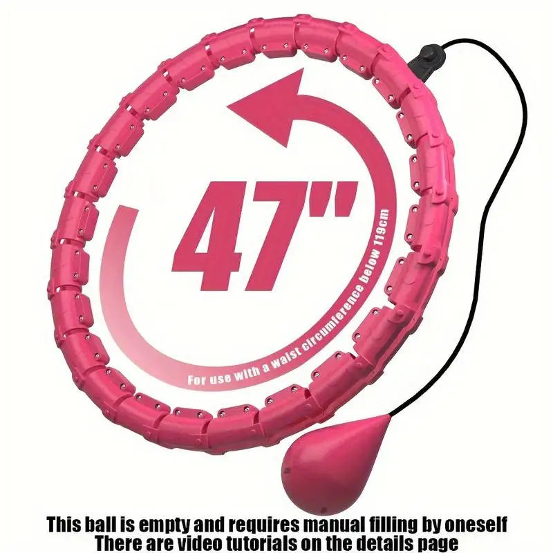 Adjustable Detachable Exercise Hoop, 2-in-1 Waist Training Fitness Pilates Hoop