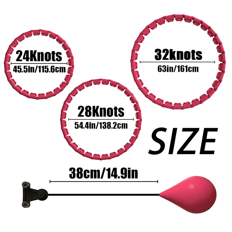 Adjustable Detachable Exercise Hoop, 2-in-1 Waist Training Fitness Pilates Hoop