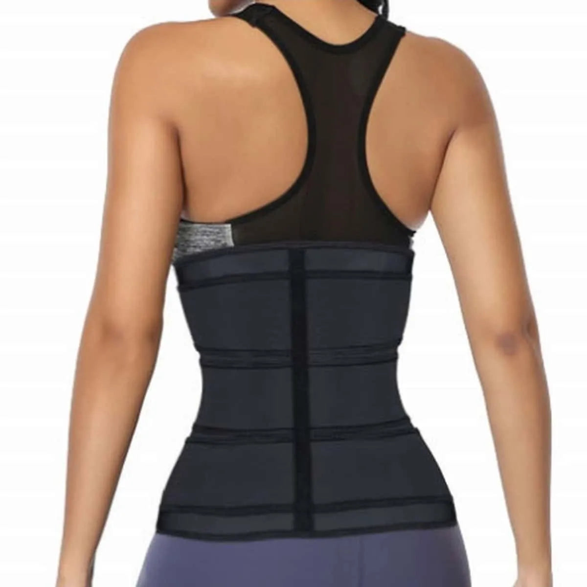 Adjustable Breasted Tummy Control Waistbelt, Hook & Loop Sweat Sauna Body-shaped Fitness Exercise Sports Waist Trainer, Women's