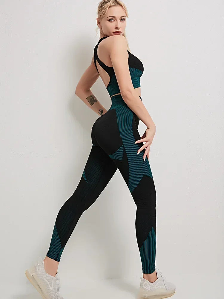 Women's Yoga Set for Gym Fitness Outfit with Zipper Long Sleeve Crop Bra Top and Leggings Separately Sold