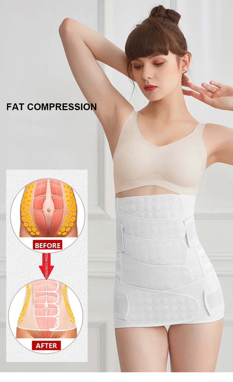 Postpartum Recovery Belt Women's Pregnancy Belly Band Support Girdle Waist Trainer Shapewear for Tummy Control Back Support Body Shaping