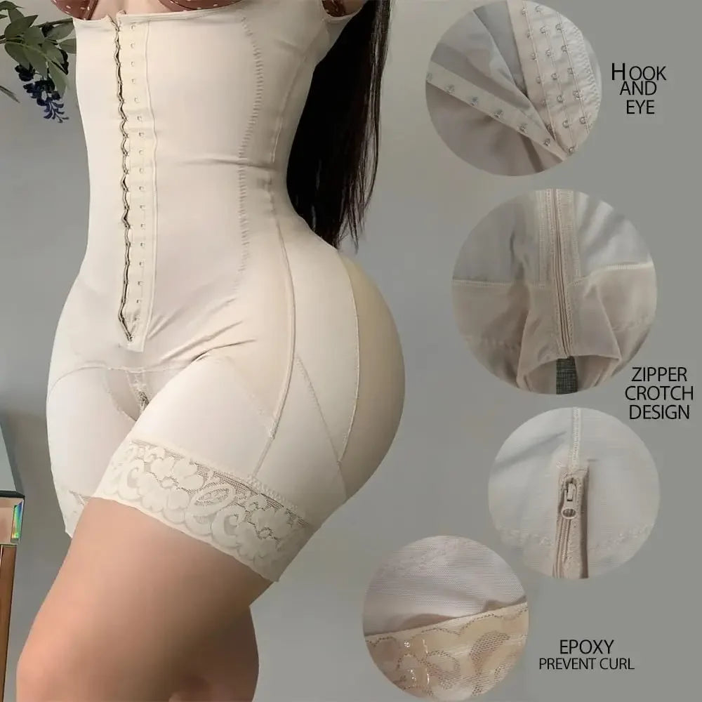Slimming Corset for Women Compression Body Shaper Waist Trainer Shapewear Post Surgery Slimming Butt Lifter Fajas Colombianas