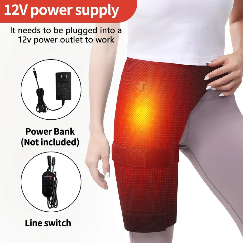 3-Gear Heat & Vibration Hip Massager for Muscle Soreness Relief Arthritis Aid And Sports Recovery - Suitable for Fitness Fans And Seniors