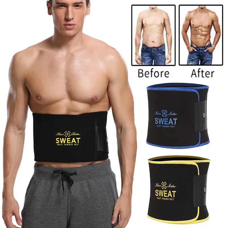 Men Body Shaper Waist Cinchers Trainer Tummy Control Comperssion Neoprene Sweat Wrap for Stomach Back Lumbar Support Shapewear